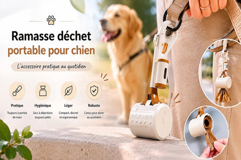 Ramasse déchet portable pour chien : l’accessoire indispensable pour des promenades plus propres