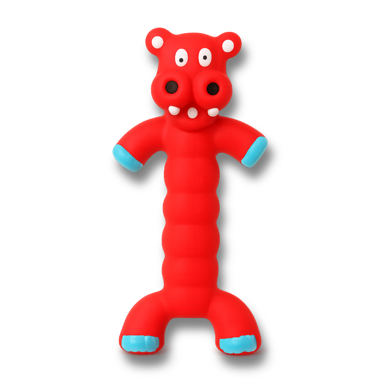 Jouet à Mâcher Pour Chien En Caoutchouc Souple Avec Squeaker – Anti-stress Et Interactif – Pour Petites Et Moyennes Races