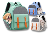 Trois sacs de transport pour chat et chien en forme de sac à dos, avec aérations en mesh et ouverture latérale