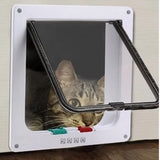 Porte à Circulation pour Chiens et Chats avec Système de Sécurité 4 Voies
