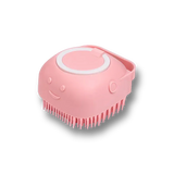 Brosse de bain pour chien avec distributeur de shampooing – Brosse silicone douce massante
