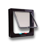 Chatière magnétique noire transparente pour chat