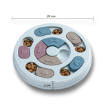 Dimensions de la gamelle interactive anti-glouton pour chien avec plateau distributeur de croquettes
