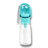 gourde chien 2 en 1 portable bleu eau croquettes