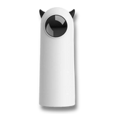 Laser automatique pour chat blanc avec design oreilles de chat, jouet interactif stimulant l'activité et l'instinct de chasse.