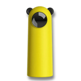 Laser automatique pour chat jaune au design oreilles de chat, jouet interactif favorisant l'exercice et la stimulation mentale.