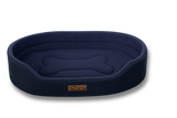 Lit pour chien bleu avec coussin mémoire de forme lavable et confortable