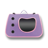 Sac de transport violet respirant pour chien et chat