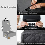 Siège auto pour chien avec système de fixation sécurisé pour maintenir l'animal pendant le trajet